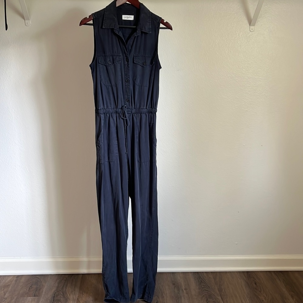 Carly Jean Navy Blue Jumpsuit, Size Small